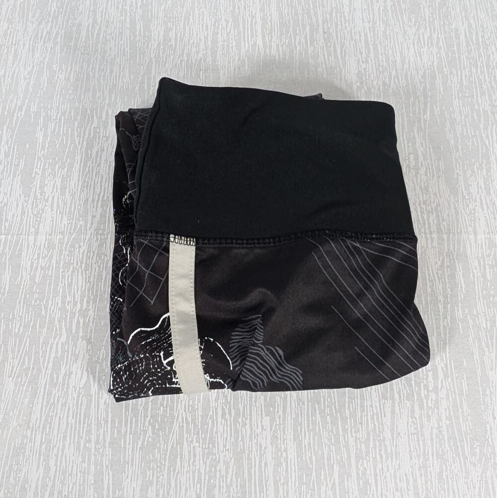 RBX Yoga Pants Womens Medium Black Yoga Pants Geometric Abstract Pattern Capri